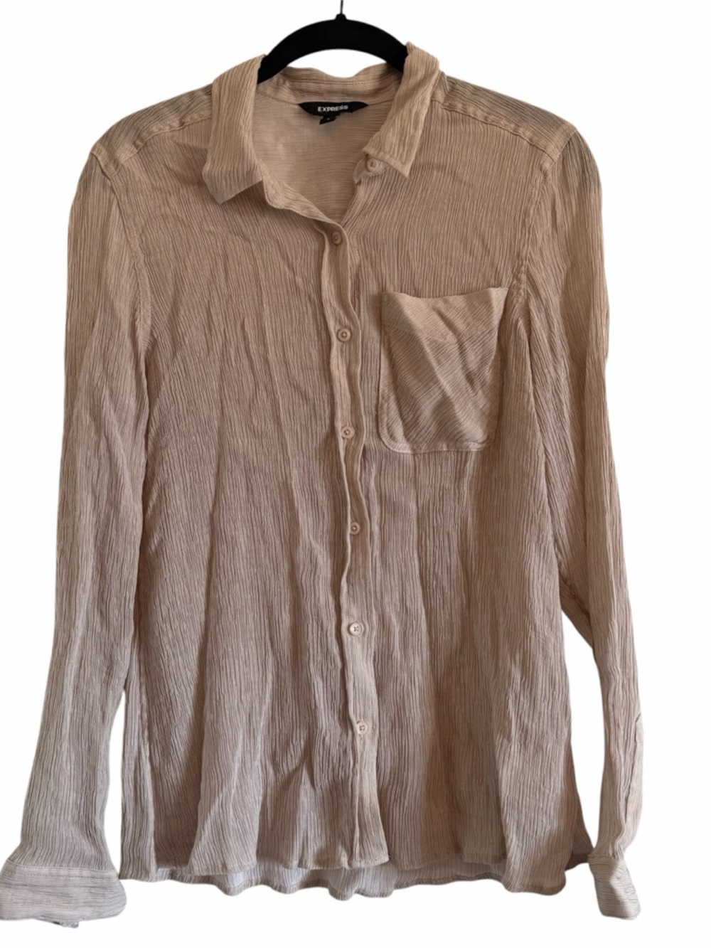 express textured button-up shirt